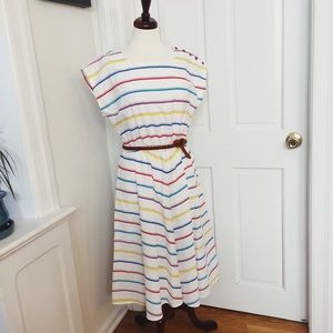 Vintage striped Sally Petite dress